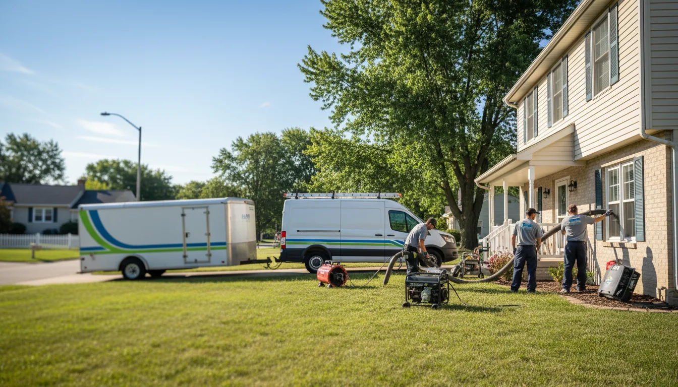 Flooded Basement Restoration And Cleanup With Repair in Owensville, OH near me